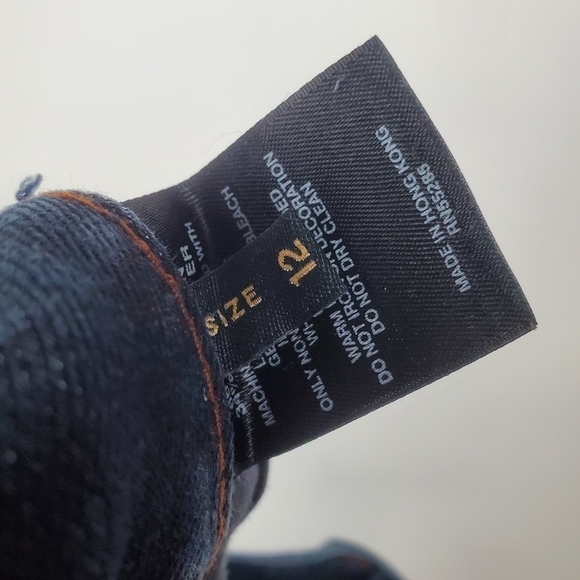 Express Jeans 12 Stella Bootleg Vintage Denim Metallic Sheen Embroidered Bootcut - Picture 6 of 12